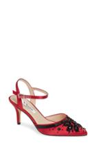 Women's Nina Thora Beaded Pointy Toe Pump M - Red
