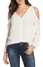 Women's Velvet By Graham & Spencer Cold Shoulder Crinkled Gauze Blouse