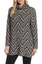 Women's Eileen Fisher Zigzag Organic Cotton & Alpaca Tunic Sweater, Size - White