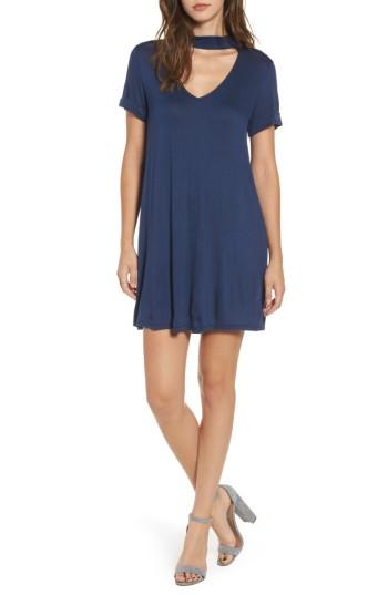 Women's Everly Choker T-shirt Dress - Blue