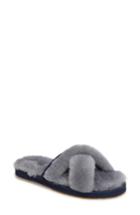 Women's Ugg Abela Genuine Shearling Flip Flop M - Blue