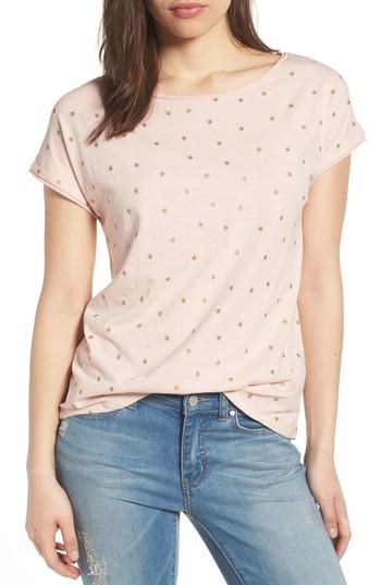 Women's Boden Natalie Metallic Star Tee - Pink