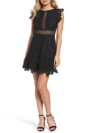 Women's Bb Dakota Calvin Lace Fit & Flare Dress - Black