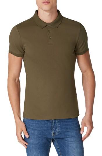 Men's Topman Muscle Fit Polo - Green