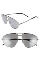Men's Saint Laurent Sl 211 60mm Aviator Sunglasses - Dark Ruthenium/ Black