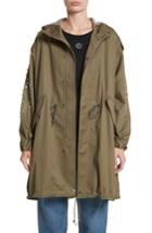 Women's Tu Es Mon Tresor Stardust Elbow Parka, Size - Green