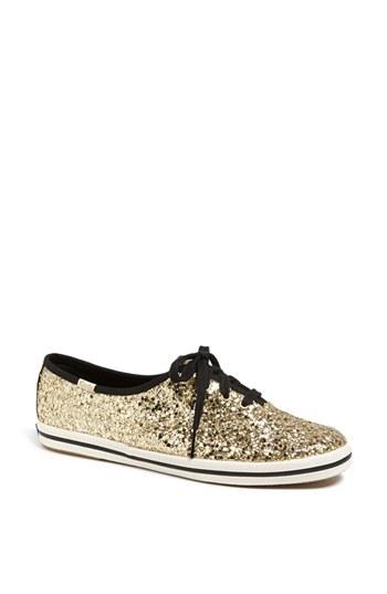 Women's Keds For Kate Spade New York Glitter Sneaker .5 M - Metallic