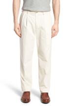Men's Bills Khakis M2 Classic Fit Pleated Tropical Cotton Poplin Pants X Unhemmed - Beige