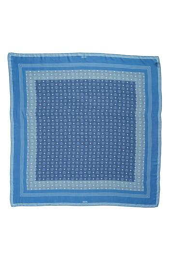 Women's Mcm Monogram Basic Jacquard Square Cotton Scarf, Size - Purple