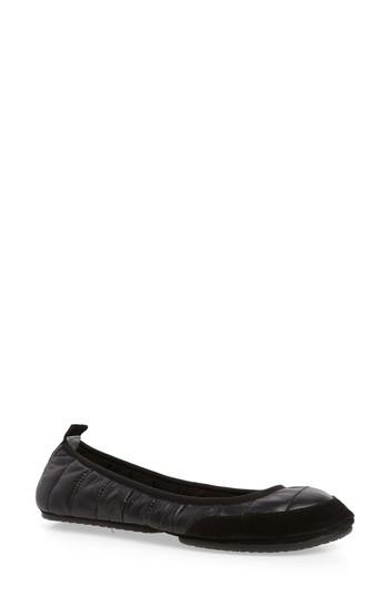 Women's Yosi Samra Sofia Foldable Ballet Flat M - Black