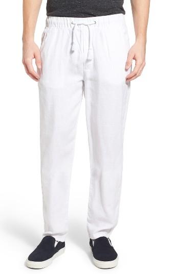 Men's Original Paperbacks 'san Juan' Drawstring Linen Pants - White