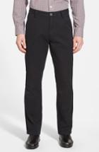 Men's Cutter & Buck 'beckett' Straight Leg Washed Cotton Pants X 32 - Black (online Only)