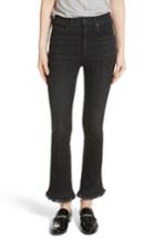 Women's Rag & Bone/jean Hana High Waist Crop Flare Jeans - Black