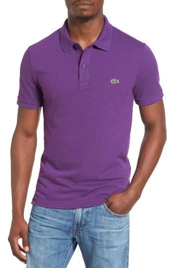 Men's Lacoste Slim Fit Pique Polo (4xl) - Purple