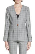 Women's Ted Baker London Ted Working Title Rista Check Blazer - Grey