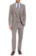 Men's Peter Millar Classic Fit Houndstooth Three Piece Wool Suit