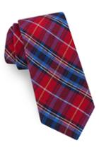 Men's Ted Baker London Bourette Plaid Silk Tie, Size - Red
