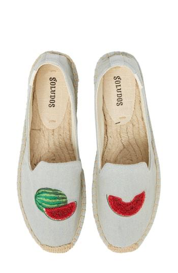 Women's Soludos Watermelon Espadrille Loafer M - Blue