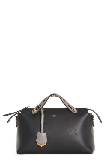 Fendi Small By The Way Colorblock Leather Shoulder Bag - Black