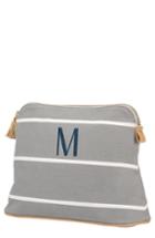 Cathy's Concepts Monogram Cosmetics Bag, Size - Grey M