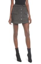 Women's Astr The Label Wilshire Button Front Skirt - Grey