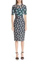 Women's Yigal Azrouel Floral Print Scuba Body-con Dress - Black