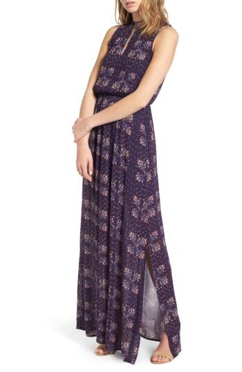 Women's Everly Floral Print Maxi Dress - Blue