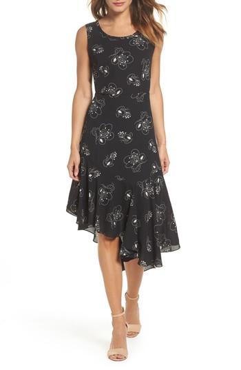 Women's Kobi Halperin Briana Asymmetrical Hem Dress - Black
