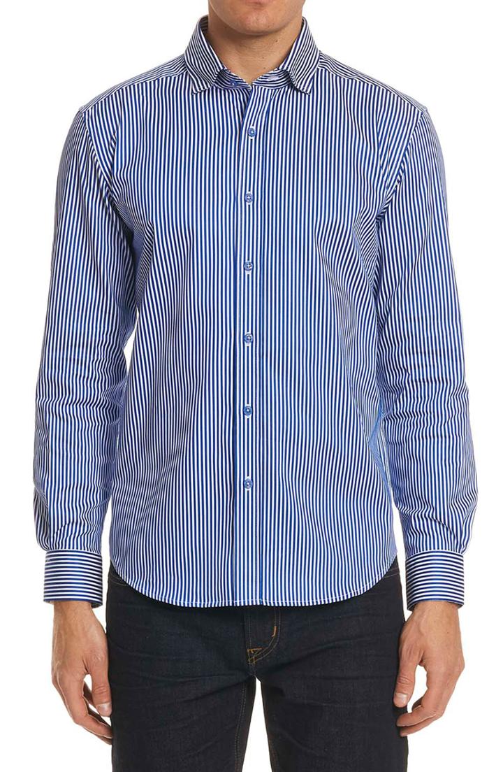 Men's Robert Graham Luther Classic Fit Stripe Sport Shirt