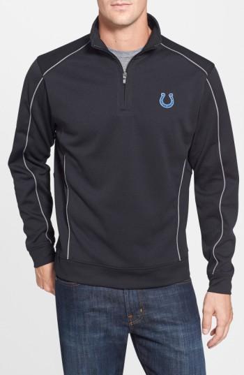 Men's Cutter & Buck Indianapolis Colts - Edge Drytec Moisture Wicking Half Zip Pullover