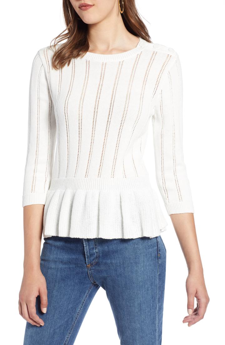 Women's 1.state V-back Lace-up Sweater - Black