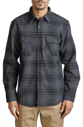 Men's Brixton Bowery Flannel Shirt - Black