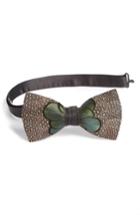 Men's Brackish & Bell Mccalley Feather Bow Tie, Size - Green