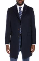 Men's Ted Baker London Swish Wool & Cashmere Overcoat - Blue
