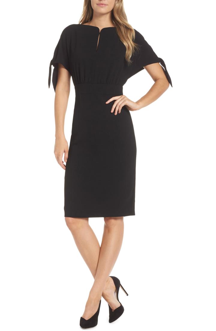 Women's Harper Rose Bow Sleeve Sheath Dress - Black