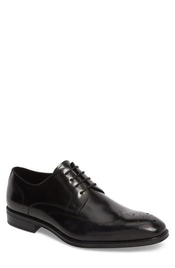 Men's Kenneth Cole New York Abbott Plain Toe Lace Up Oxford .5 M - Black