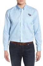 Men's Cutter & Buck Tennessee Titans - League Fit Sport Shirt, Size Small - Blue