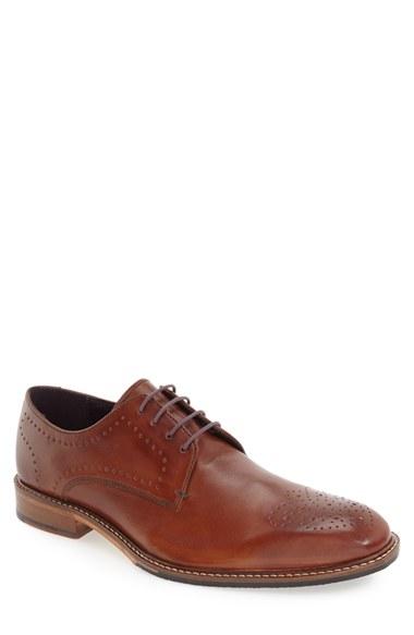 Men's Ted Baker London 'marar' Medallion Toe Derby M - Brown