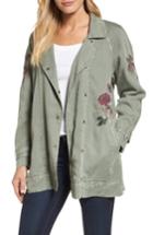 Women's Billy T Embroidered Chambray Jacket - Green