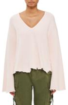 Women's Topshop Boutique Raw Edge Flare Top Us (fits Like 0) - Pink