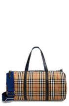 Burberry Medium Kennedy Vintage Check Duffel Bag - Blue