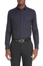 Men's Armani Collezioni Trim Fit Rectangle Jacquard Sport Shirt