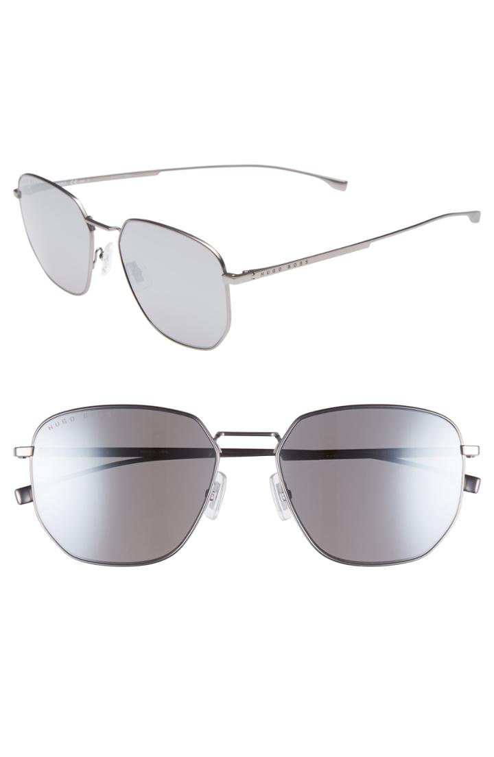 Men's Boss Special Fit 58mm Polarized Titanium Aviator Sunglasses -