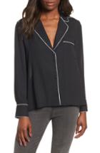Women's Madewell Velvet Butterfly Top - Grey
