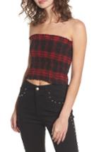 Women's Afrm Smocked Crop Top - Red