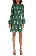 Women's Maje Floral Print Pleat Dress - Green