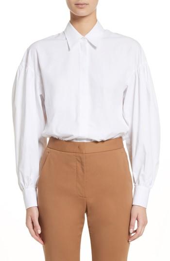 Women's Sara Battaglia Puff Sleeve Shirt Us / 38 It - White