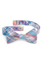 Men's Southern Tide Boca Vista Plaid Silk Bow Tie, Size - Blue