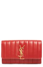Women's Saint Laurent Vicky Large Continental Wallet - Burgundy