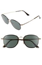 Men's Ray-ban 58mm Round Sunglasses - Gold/ Green